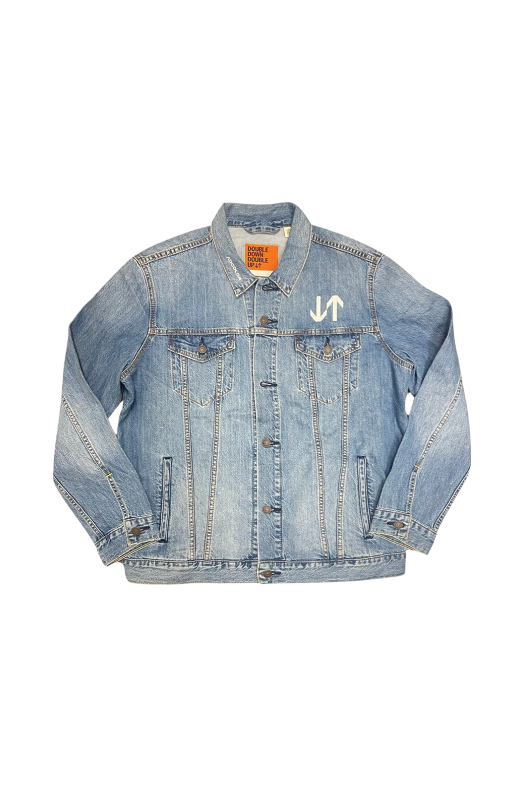 REBUILD EMBROIDERED DENIM JACKET - BLUE